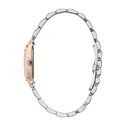Citizen Ladies' L Bianca Eco-Drive Two-Tone Stainless Steel Watch with White Dial front view