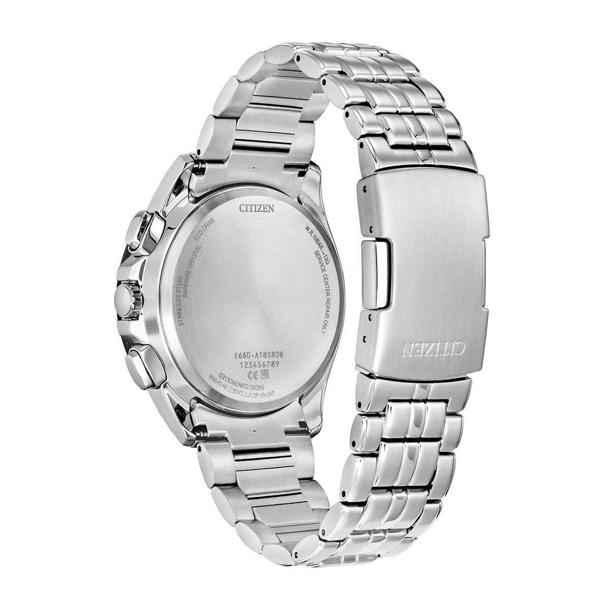 Citizen Men's PCat Eco-Drive Stainless Steel Watch with Blue Dial