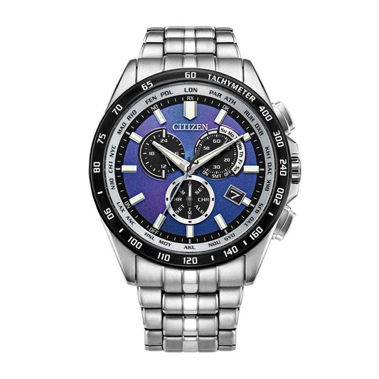 Citizen Men's PCat Eco-Drive Stainless Steel Watch with Blue Dial