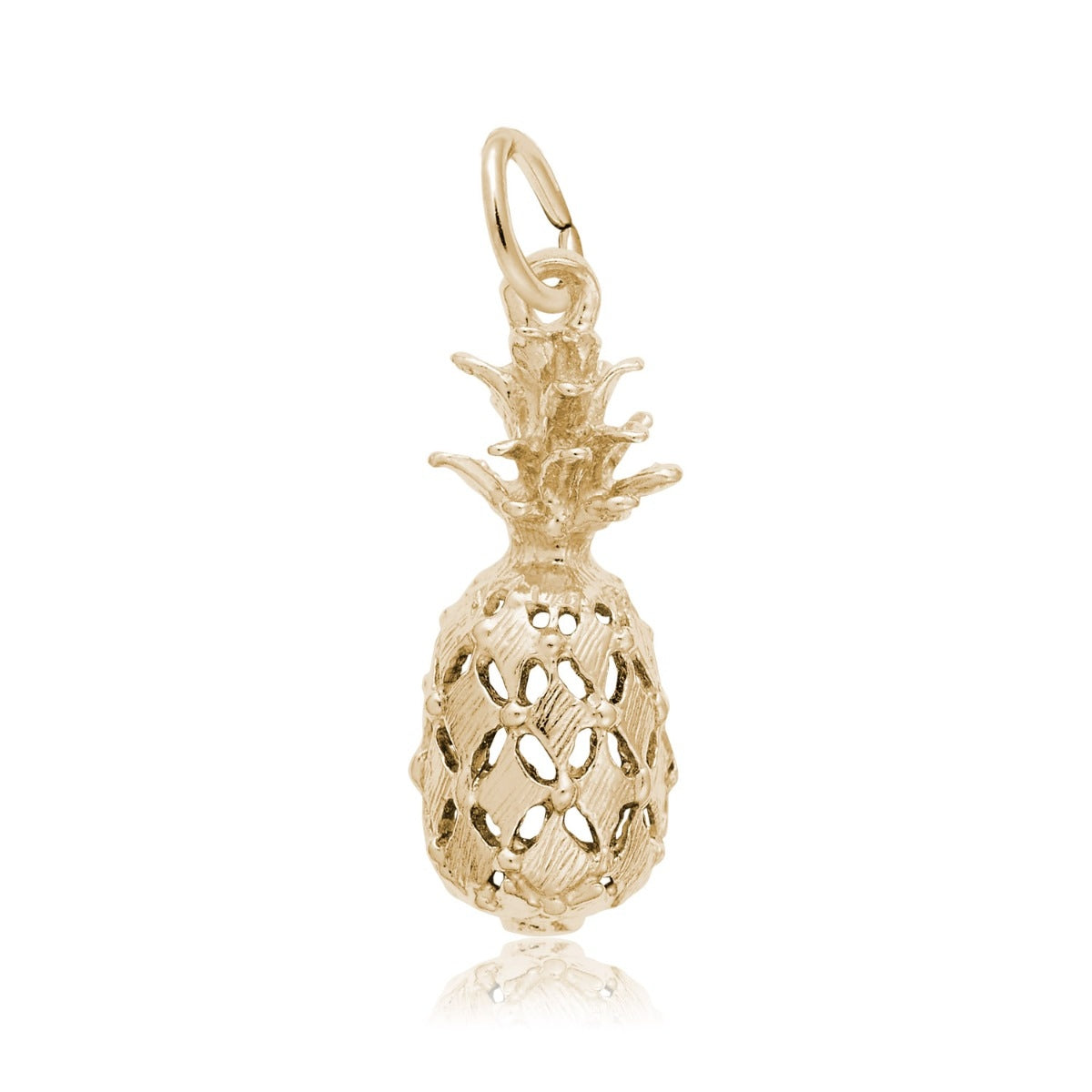 Pineapple Charm in 14K Yellow Gold