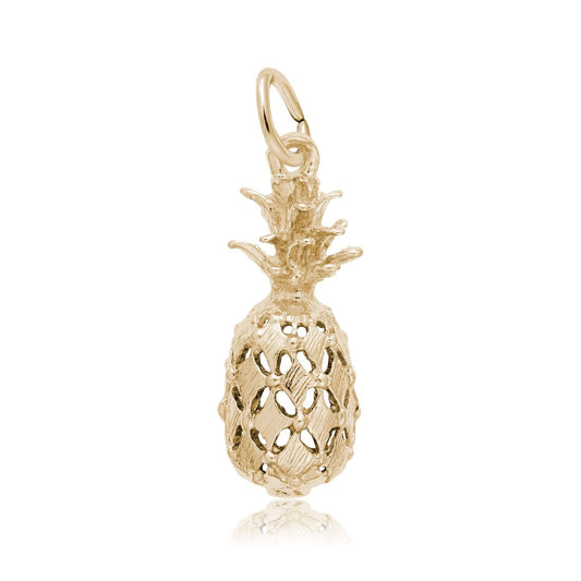 Pineapple Charm in 14K Yellow Gold