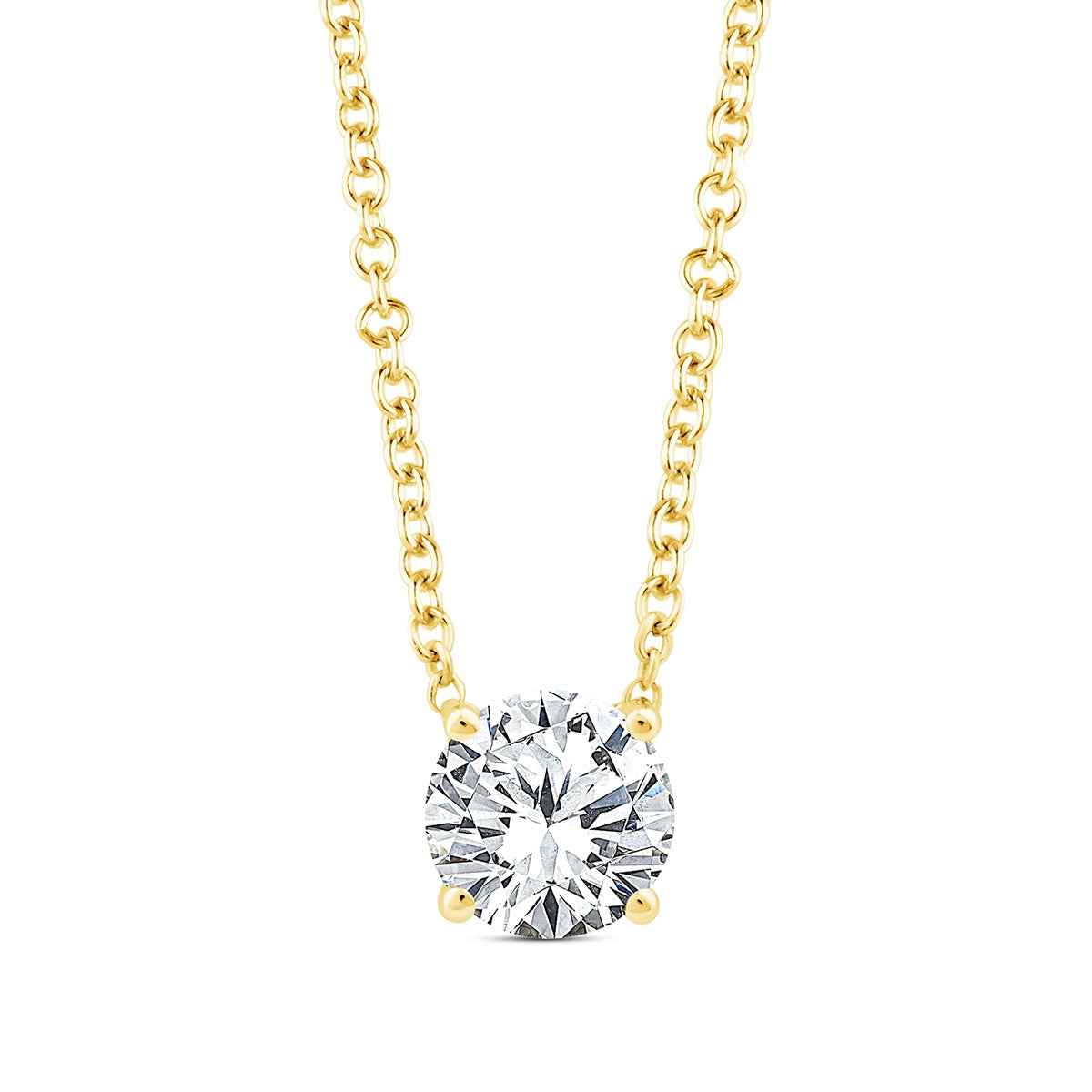 Above Love Star 1 ct. tw. Lab-Grown Round Brilliant Diamond Solitaire Pendant in 14K Yellow Gold (2)