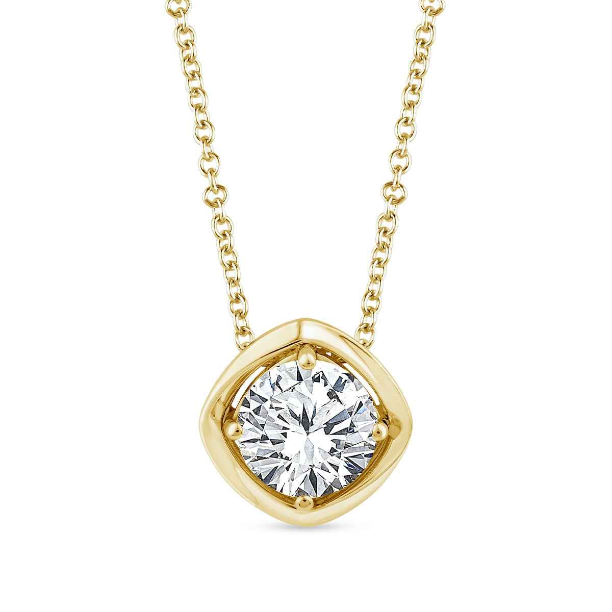 Above Love Star 1 ct. tw. Lab-Grown Round Brilliant Diamond Solitaire Pendant in 14K Yellow Gold