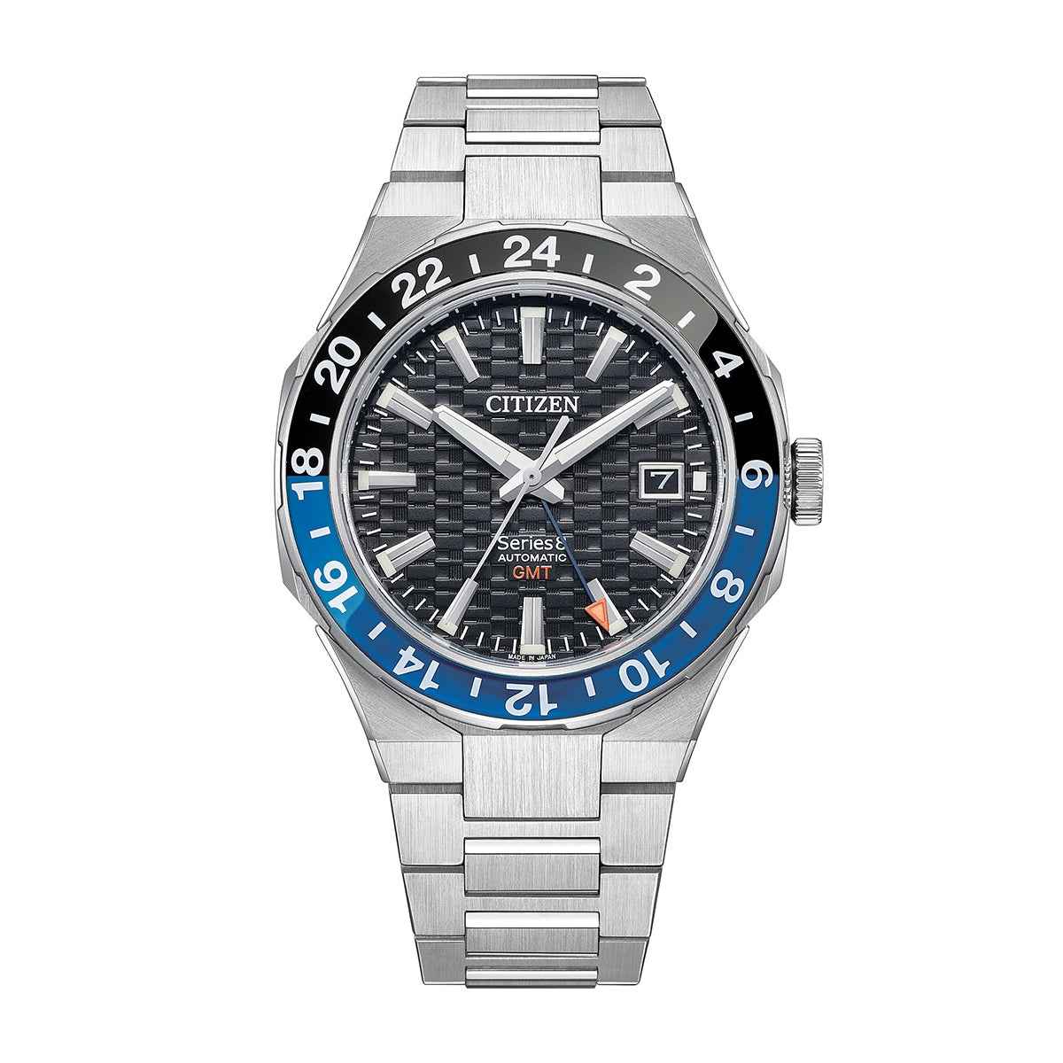 Citizen Men's Series8 880 GMT Automatic Stainless Steel Watch with Black Dial