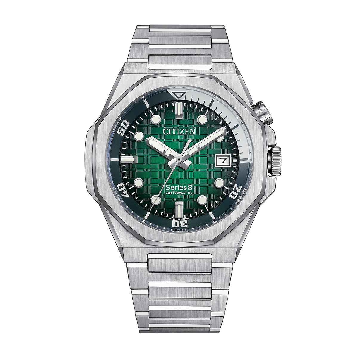 Citizen Men's Series8 890 Automatic Stainless Steel Watch with Green Dial