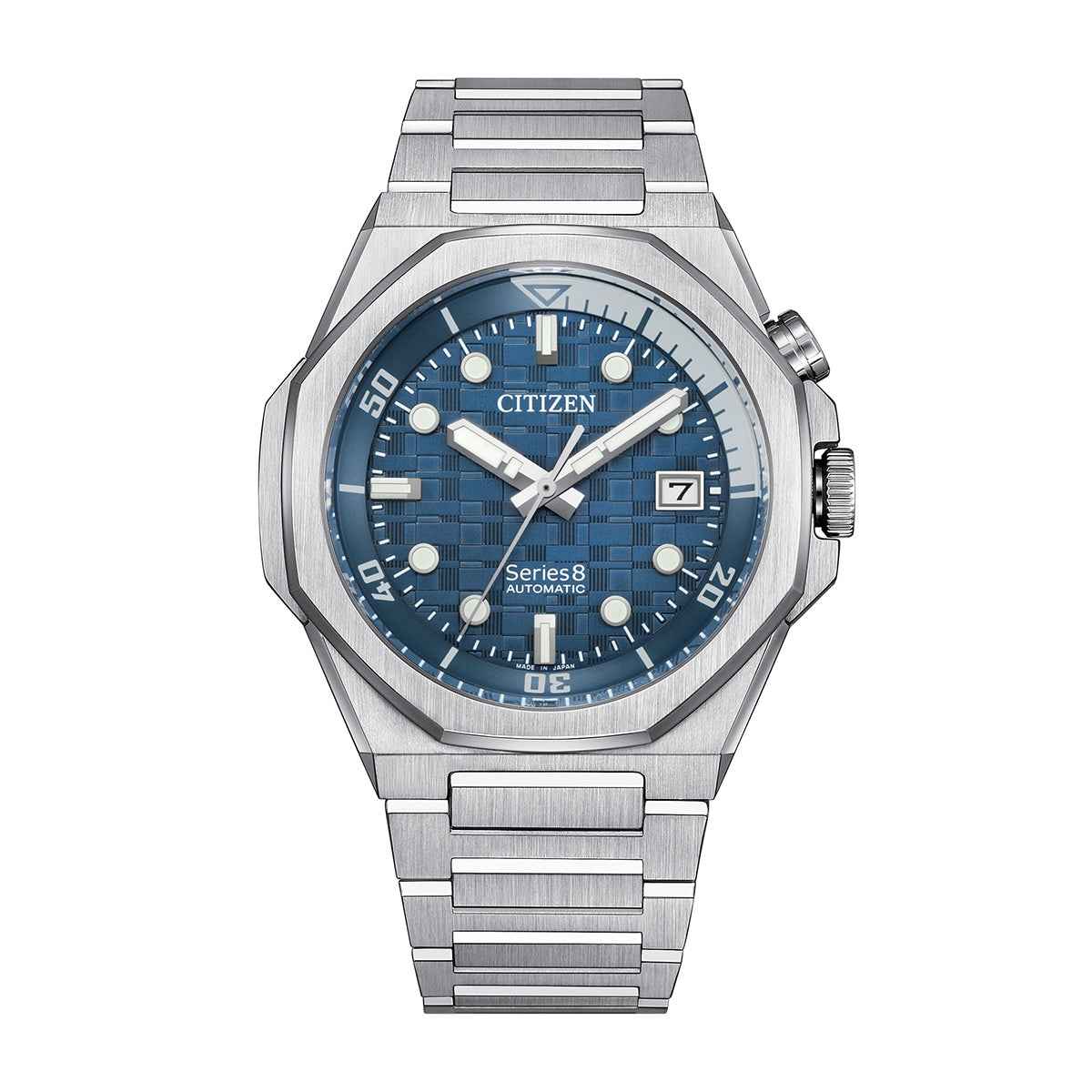 Citizen Men's Series8 890 Automatic Stainless Steel Watch with Blue Dial
