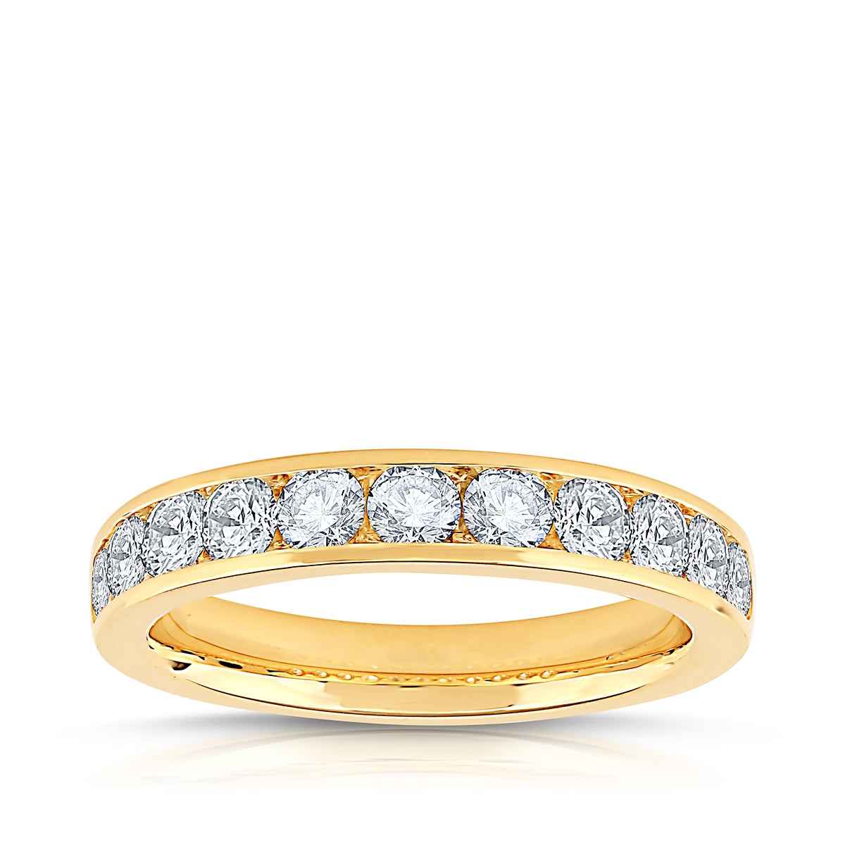 Adamante 1 ct. tw. Lab-Grown Channel Anniversary Ring in 14K Yellow Gold