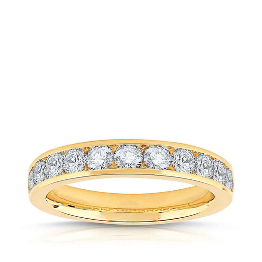 Adamante 1 ct. tw. Lab-Grown Channel Anniversary Ring in 14K Yellow Gold