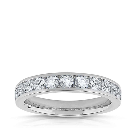 Adamante 1 ct. tw. Lab-Grown Channel Anniversary Ring in 14K White Gold