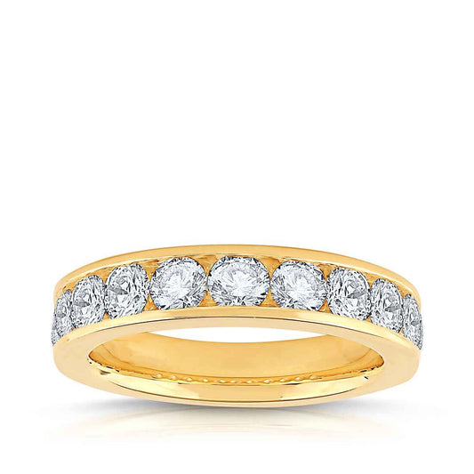 Adamante 1-1/2 ct. tw. Lab-Grown Channel Anniversary Ring in 14K Yellow Gold