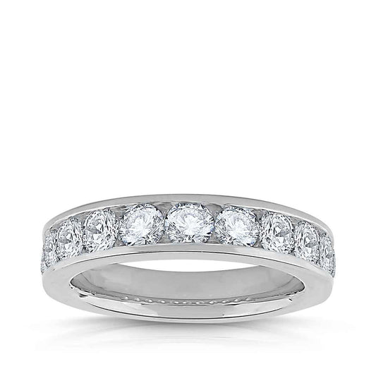 Adamante 1-1/2 ct. tw. Lab-Grown Channel Anniversary Ring in 14K White Gold