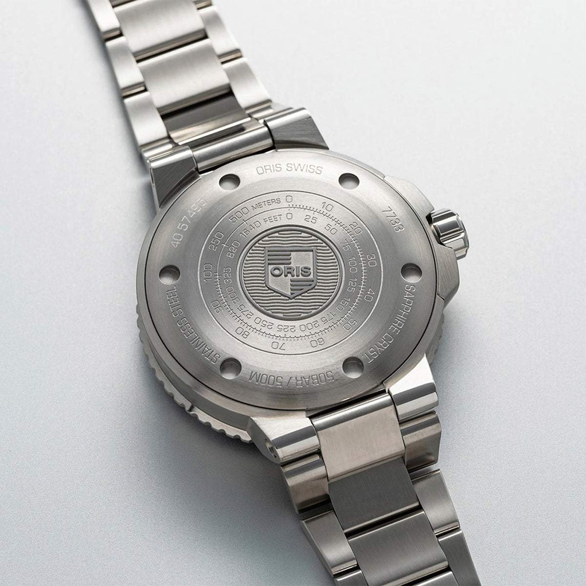 blue dial aquis automatic oris watch