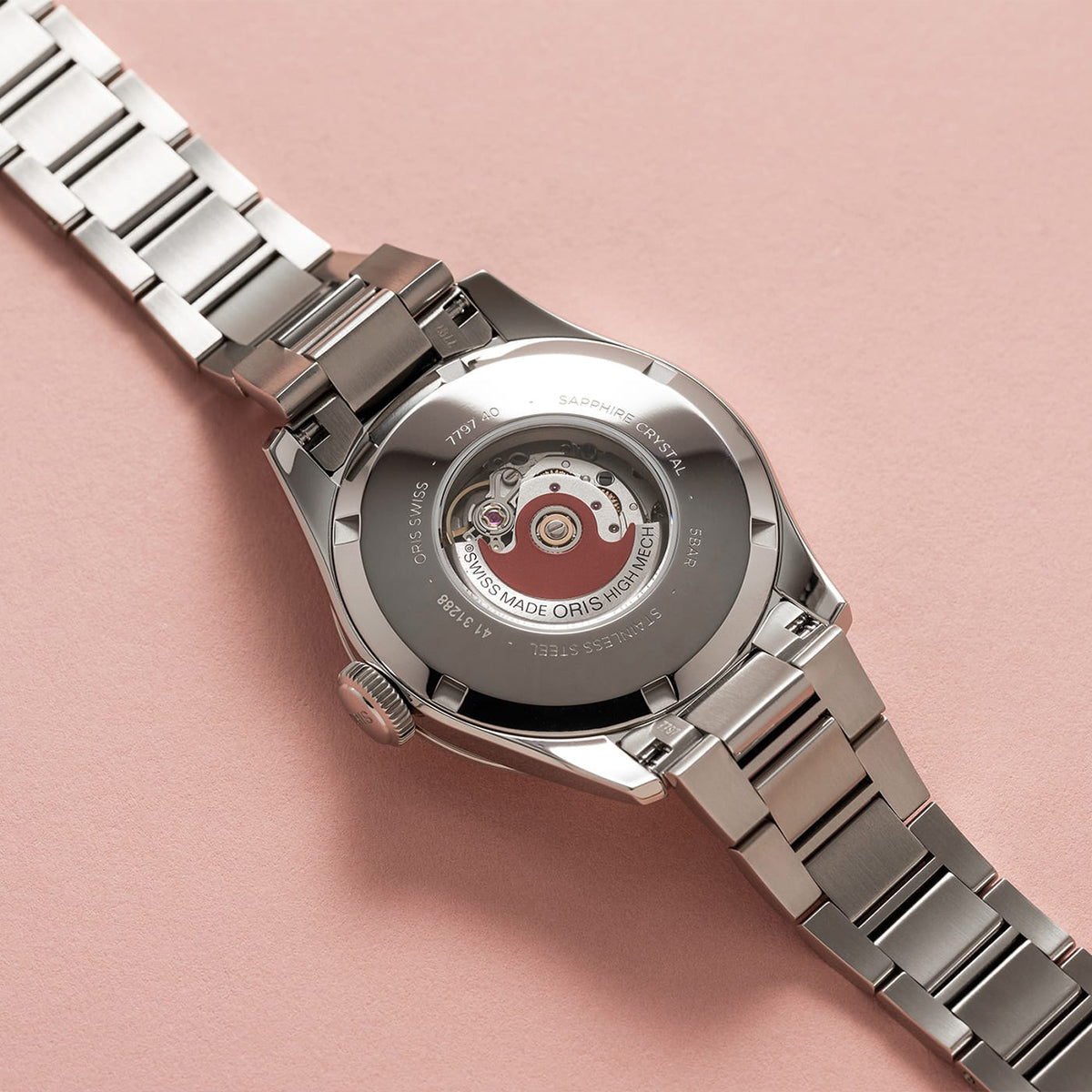 black dial big crown diamonds oris automatic watch