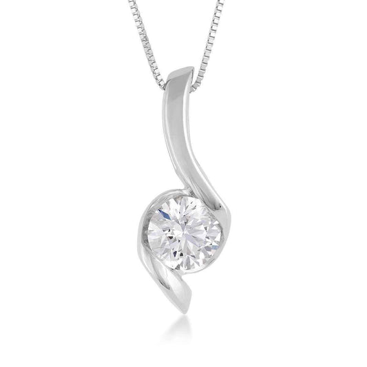 Sirena USA 1 ct. tw. Lab-Grown Diamond Pendant in 14K White Gold