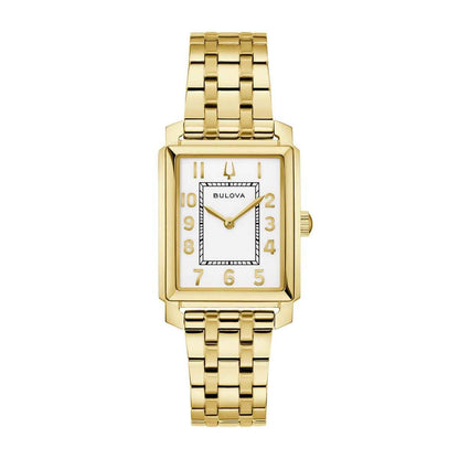Bulova Ladies' Sutton Quartz Gold-Tone Stainless Steel Watch with White Dial (2)