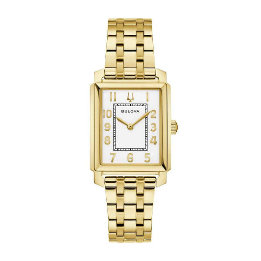 Bulova Ladies' Sutton Quartz Gold-Tone Stainless Steel Watch with White Dial (2)