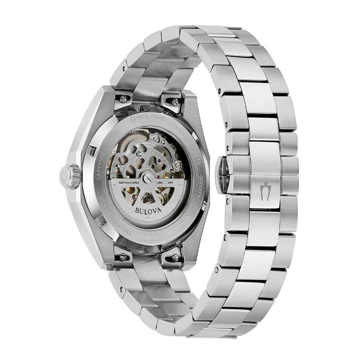 Bulova Men's Surveyor Automatic Stainless Steel Watch with Blue Dial