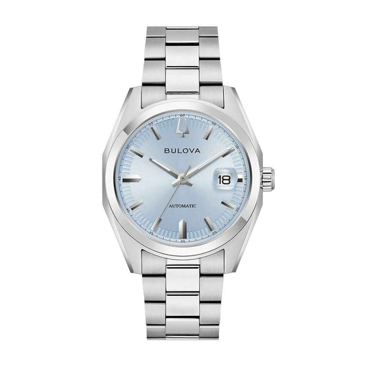 Bulova Men's Surveyor Automatic Stainless Steel Watch with Blue Dial