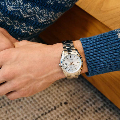 Bulova Men's Surveyor Automatic Stainless Steel Watch with Blue Dial