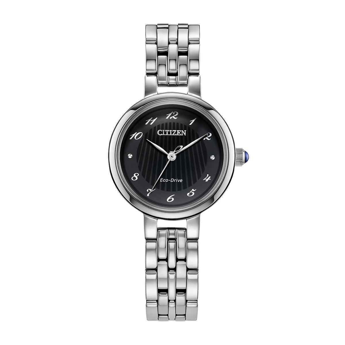 Citizen Ladies' L Classic Eco-Drive Stainless Steel Watch with Black Dial