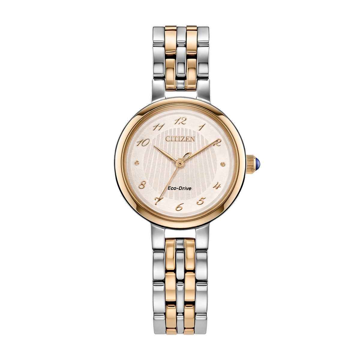 Citizen Ladies' L Classic Eco-Drive Two-Tone Stainless Steel Watch with White Dial
