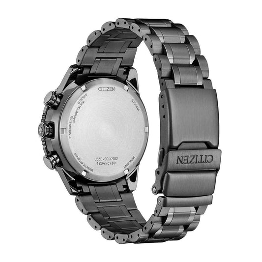 Citizen Men's Promaster Skyhawk Eco-Drive Gray Stainless Steel Watch with Black Dial