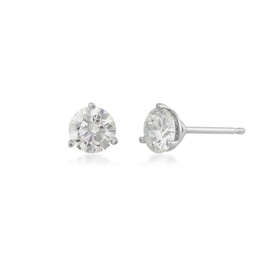 USA Collection 1-1/2 ct. tw. Lab-Grown Round Brilliant Diamond Solitaire Earrings in 14K White Gold