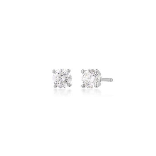 USA Collection 1/2 ct. tw. Lab-Grown Round Brilliant Diamond Solitaire Earrings in 14K White Gold