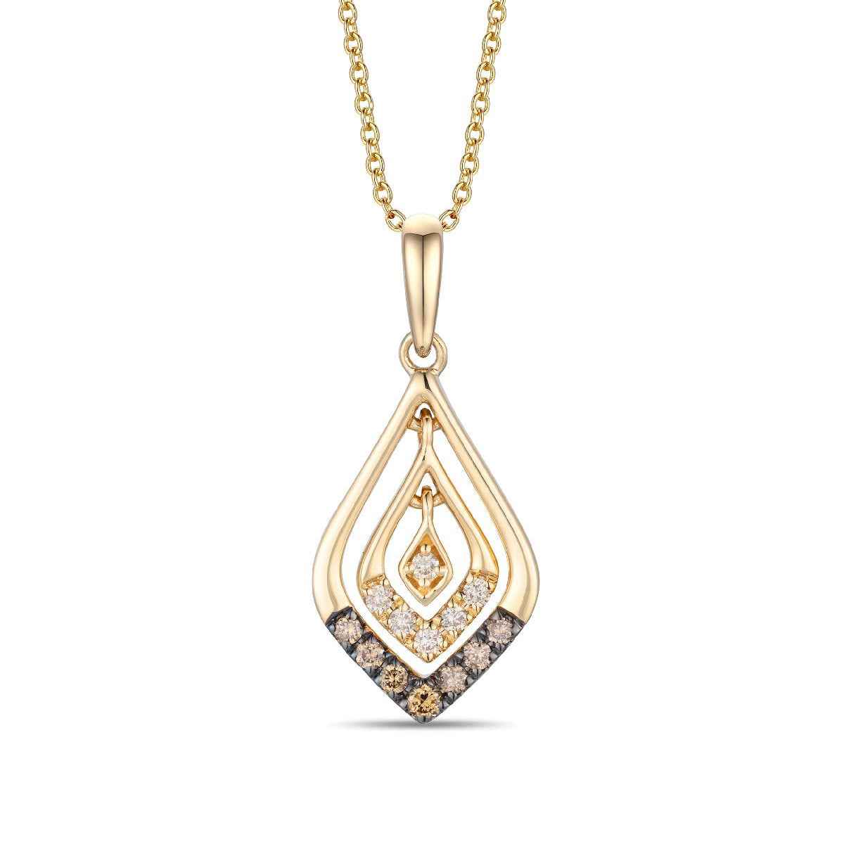 Le Vian 1/10 ct. tw. Chocolate & Nude Diamond Pendant in 14K Honey Gold