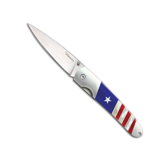 Sante Fe Stoneworks 4-inch Patriotic Liner Lock Pocket Knife