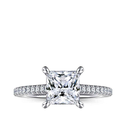 Gabriel & Co. 1/3 ct. tw. Diamond Princess Cut Semi-Mount Engagement Ring in 14K White Gold