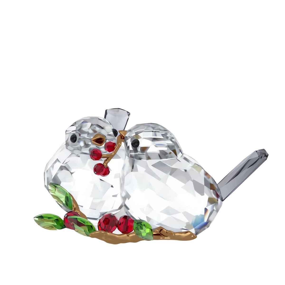 Swarovski Idyllia Bird Couple & Berries Figurine front view