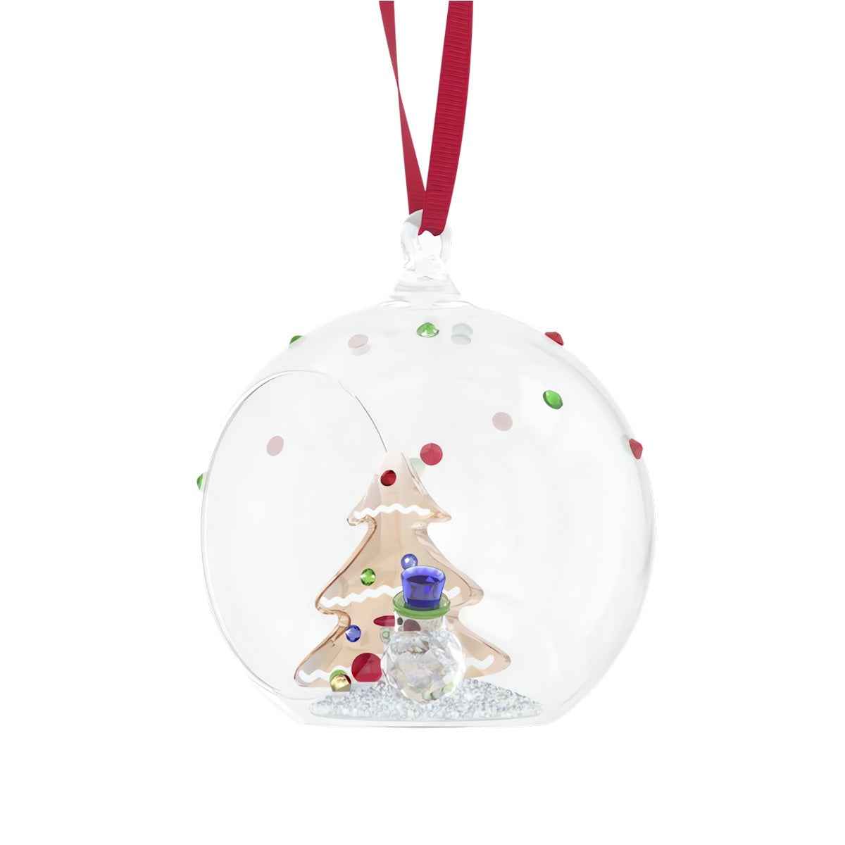 Swarovski Holiday Cheers Tree & Snowman Ornament front view