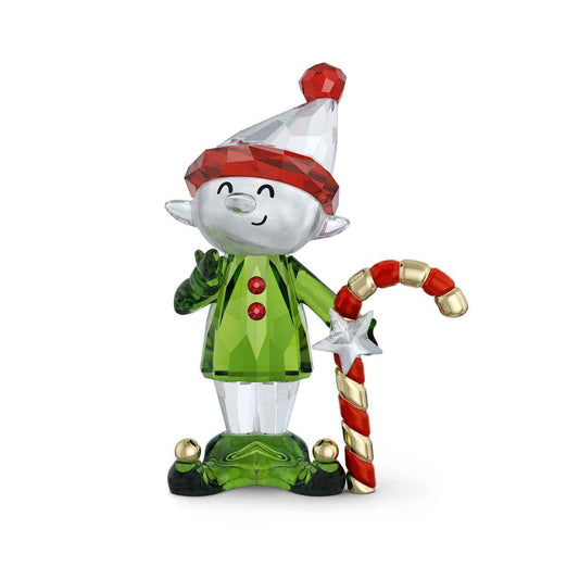 Swarovski Holiday Cheers Dulcis Elf & Candy Cane Figurine