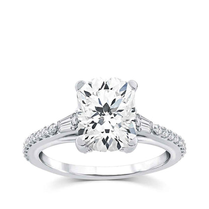 Above Love Star 3-7/8 ct. tw. Lab-Grown Radiant Cut & Baguette Diamond Engagement Ring in 18K White Gold