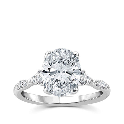 Above Love Star 3-5/8 ct. tw. Lab-Grown Oval Diamond Engagement Ring in 18K White Gold