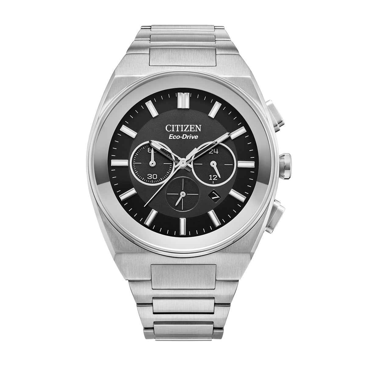 Citizen Men's Axiom Eco-Drive Stainless Steel Watch with Black Dial