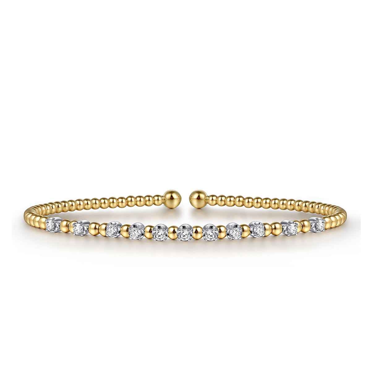 Gabirel & Co. 3/8 ct. tw. Diamond Bujukan Cuff Bracelet in 14K Yellow Gold