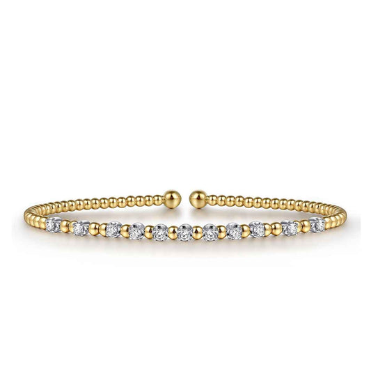 Gabirel & Co. 3/8 ct. tw. Diamond Bujukan Cuff Bracelet in 14K Yellow Gold