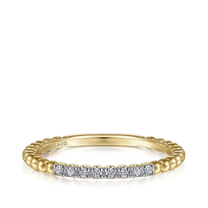 Gabriel & Co. Diamond Accent Bujukan Ring in 14K Yellow Gold