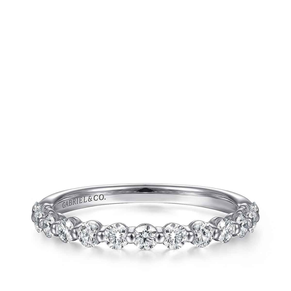 Gabriel & Co. 1/2 ct. tw. Diamond Prong Ring in 14K White Gold