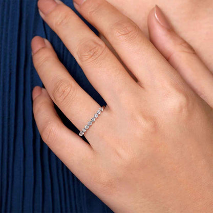 Gabriel & Co. 1/2 ct. tw. Diamond Prong Ring in 14K White Gold close-up detail