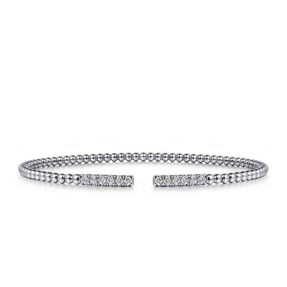 Gabriel & Co. 1/3 ct. tw. Diamond Bujukan Cuff Bracelet in 14K White Gold