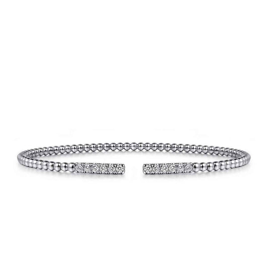 Gabriel & Co. 1/3 ct. tw. Diamond Bujukan Cuff Bracelet in 14K White Gold