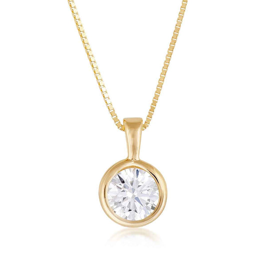 Sirena USA 1-1/2 ct. tw. Lab-Grown Round Diamond Solitaire Pendant inn 14K Yellow Gold