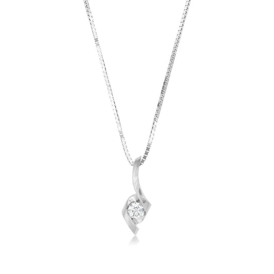 Sirena Round Diamond Accent Swirl Pendant in 10K White Gold (2)