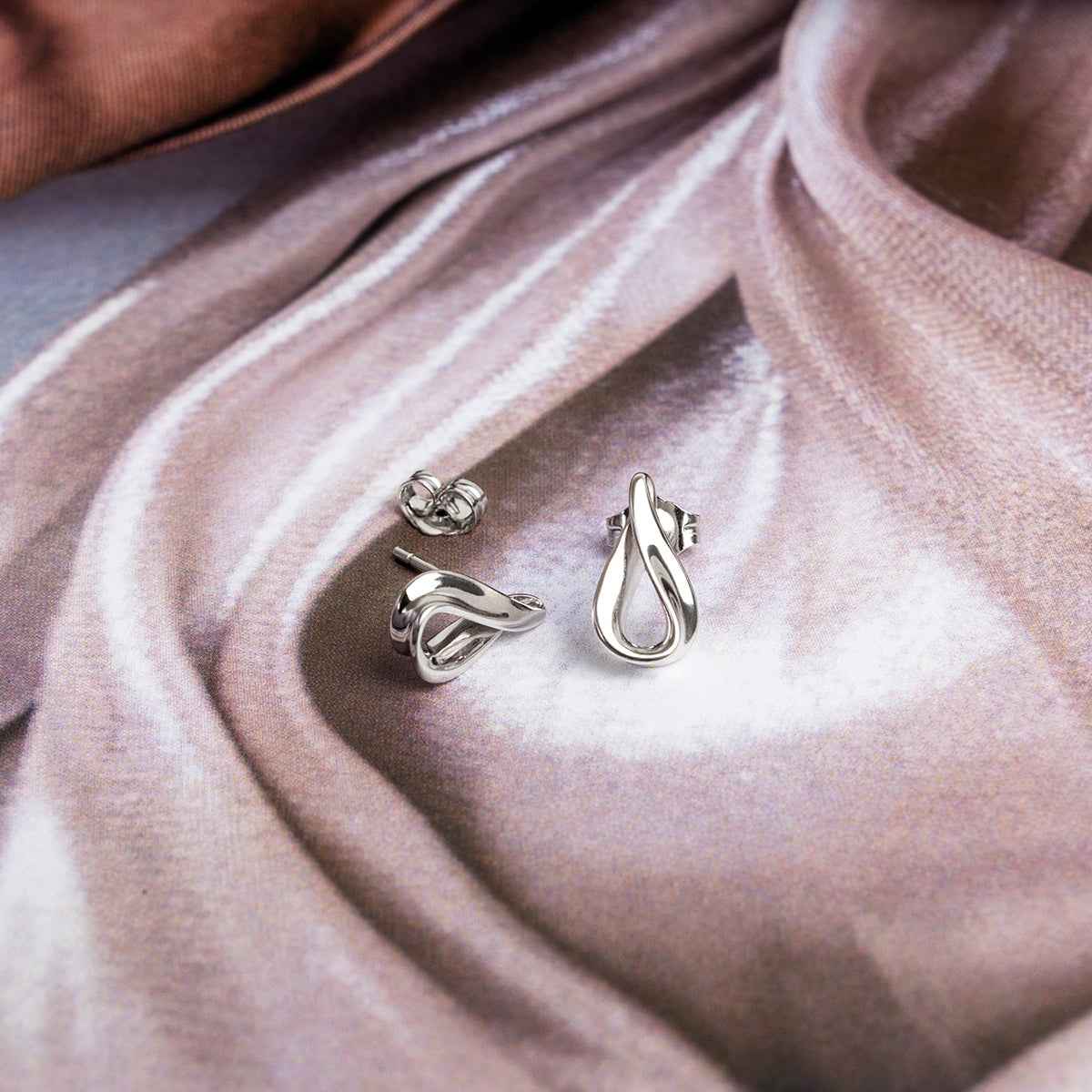 Kit Heath Sirenity Loop Earrings in Sterling Silver front view
