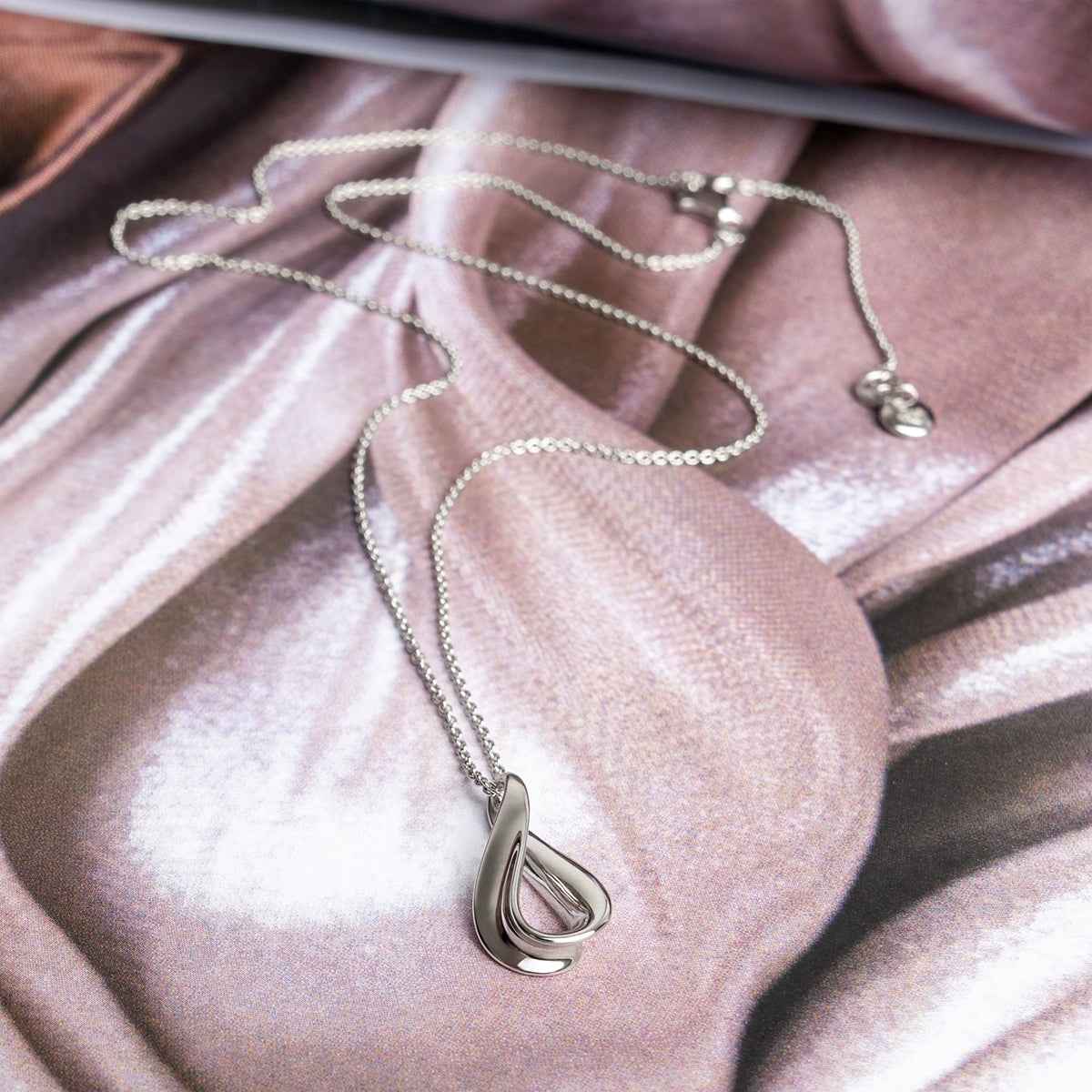 Kit Heath Serenity Loop Pendant in Sterling Silver front view