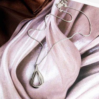 Kit Heath Large Serenity Loop Pendant in Sterling Silver front view