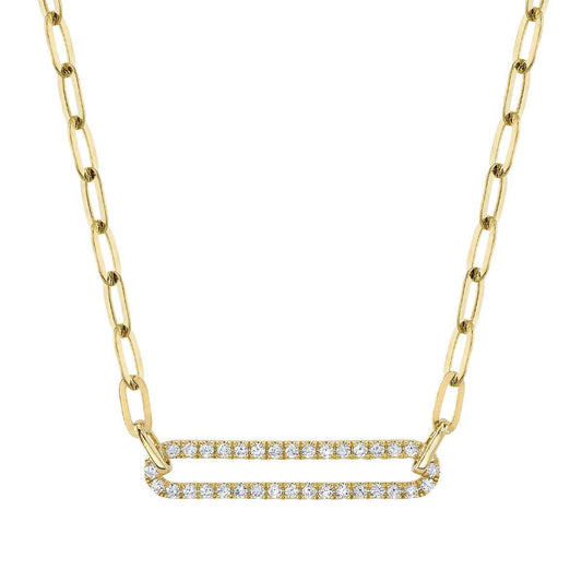 Shy Creation 1/4 ct. tw. Diamond Link Necklace in 14K Yellow Gold